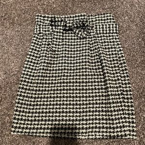 Express houndstooth paper bag skirt